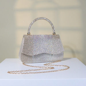 PU dîner sac à bandoulière retrouver élégant mode dame sac fourre-tout cristal diamant moraillon femmes sacs de créateurs - Product Image 6
