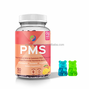 OEM PMS Gommes <span class=keywords><strong>Dim</strong></span> Supplément Soulagement Femmes Hormon Équilibre Douleurs Menstruelles Gommes PMS en vrac - Product Image 1