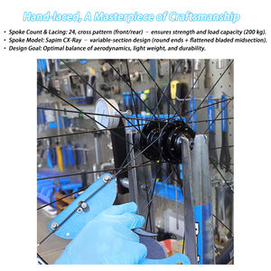 Set di Ruote in Fibra di Carbonio T1100 700C per Bici da <span class=keywords><strong>Corsa</strong></span> con Freni a Disco, 50mm, Finitura Opaca, Tubeless, con OEM - Product Image 4