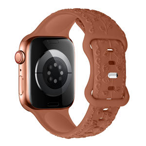 Ladies in Design Bracelet Fleurs Graver Floral Remplacement Bracelets Silicone Femme Bandes pour <span class=keywords><strong>Apple</strong></span> <span class=keywords><strong>Watch</strong></span> Se 40 <span class=keywords><strong>Mm</strong></span> - Product Image 2