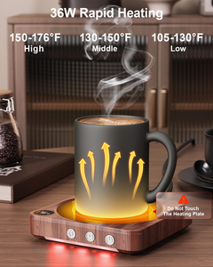 Calentador de Tazas Eléctrico Inteligente Inalámbrico, Taza de Café Autocalentable USB, Calentador de Tazas con Cargador Inalámbrico - Product Image 4
