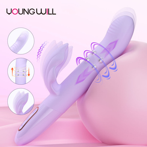 Vibrador Realista de Silicona para Mujeres con Fuertes Vibraciones y Base de Ventosa para Uso con Manos Libres, Vibradores Recargables - Product Image 3