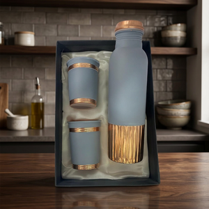 Black Copper <b>Beer</b> Bottle Floral Design Luxury Custom Handmade Push-Pull <b>Cap</b> Leak Proof Large Capacity Business Gift - Product Image 1