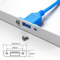 Werkseitig hergestelltes USB 3.0-Verlängerungskabel für die Schalttafel montage