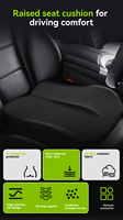 Coussin de siège rehausseur de voiture en mousse à mémoire de forme pour adulte rehausseur de hauteur pour conducteur pour voiture, bureau et maison coussin de siège de chaise