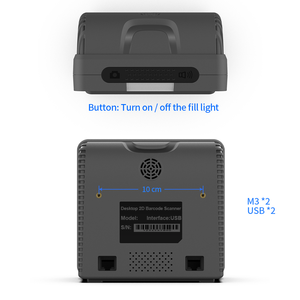 Escáner de Códigos de Barras 2D de Escritorio con Función OCR para Facturas, Montaje Fijo, USB RS232, Lector de Códigos QR para Tarjetas de Identificación, Pasaportes y Logística - Product Image 3