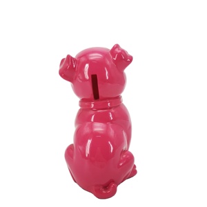 Tùy chỉnh gốm hoặc nhựa thủ công Piggy-Bank Con Chó Dễ Thương 3D đồng xu hộp tiền tiết kiệm hộp cho trang trí - Product Image 3