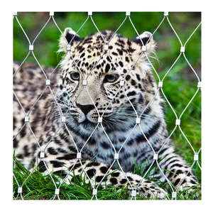 Flexible Stainless Steel Wire Rope Mesh Fence Netting Zoo Aviary Netting For Zoo