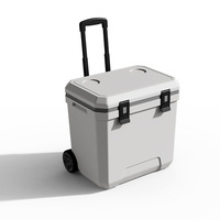 Glacière à roulettes carrée verticale de style américain, capacité 18L/24L/38L, portable, pour camping et pique-nique, maintien des aliments au frais 24-48h