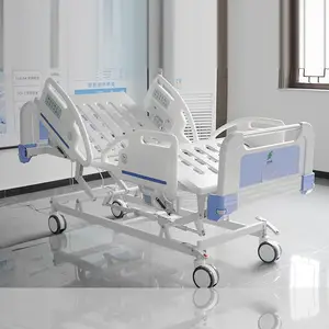 5-Function Electric Hospital Bed Medical Hospital Bed Made Of Durable Metal And ABS Material