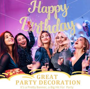 ป้ายกากเพชรแบบทำเองขนาด7นิ้วป้ายสุขสันต์วันเกิดสำหรับเด็กผู้ใหญ่ป้ายตกแต่งงานปาร์ตี้แบนเนอร์สุขสันต์วันเกิดแบบแขวน - Product Image 4