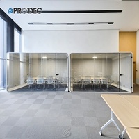Salle de concentration Prodec Offices Privacy Black Instrument Blue Chatting Focus Room