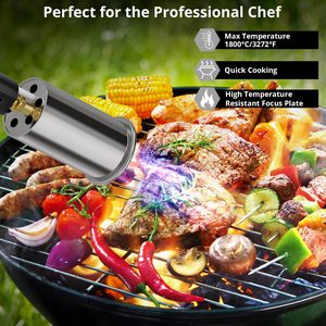 Torche à gaz propane à flamme réglable avec verrou de sécurité, torche à gaz auto-allumante pour le camping, la cuisine, la désherbage - Product Image 2