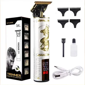 2023 Vamia beard body waterproof vintage hair trimmers machine clippers split end for men barber shop usb gold hair scissors