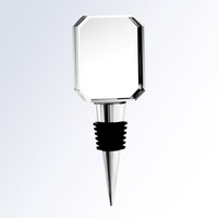 Bouchon de bouteille de vin en cristal vide élégant, bouchon de vin en verre personnalisé réutilisable pour les fêtes de club de golf, cadeaux