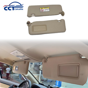 Pare-soleil en matériau PU avec lumière LED et miroir de courtoisie pour Land Cruiser 08-19 LC200, pare-soleil de voiture, accessoires intérieurs - Product Image 4