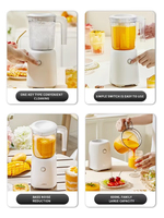 Extracteur de jus multifonctionnel portable pour la maison, 0,6 L, lame en acier inoxydable 304, fonctionnement à un bouton, extrusion à basse vitesse, milkshake