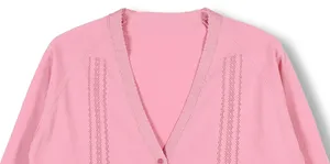 2024 personalizzato OEM & ODM donna morbido primavera estate cardigan cardigan con bottoni a maniche lunghe con pointelle