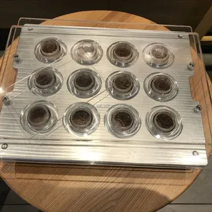 Tablero de Llenado de 12 Orificios para Cápsulas de Aluminio de 37 mm, Placas de Presión de Vidrio Orgánico - Product Image 1