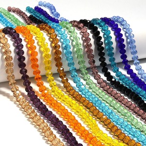 Cuentas Planas de Cristal Facetado de 6*4mm, Multitamaño, <span class=keywords><strong>para</strong></span> Fabricación de Joyas, <span class=keywords><strong>Pulseras</strong></span>, Pendientes, Materiales <span class=keywords><strong>para</strong></span> Manualidades - Product Image 1