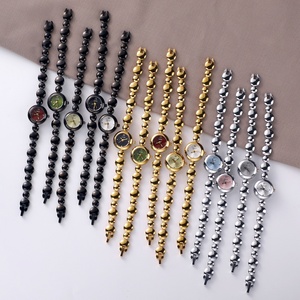 Reloj de Cuarzo GODI para Mujer con Correa de Cadena de Aleación, Esfera con Agujas, Resistente al Agua 30M, Estilo Lujoso y Elegante para el Día a Día, Caja Mineral - Product Image 4