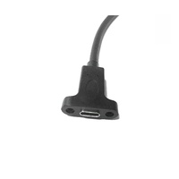Cable de Extensión de Datos USB-C USB 3.1 Tipo C Macho a Hembra con Orificio para Montaje en Panel