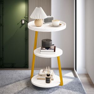 Mesa de centro pequeña de estilo nórdico, mesa auxiliar para sofá, mesa esquinera sencilla para sala de estar, mesa auxiliar pequeña con diseño contemporáneo - Product Image 2