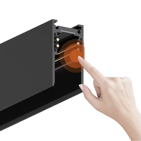 Éclairage intérieur ultra-fin 15 mm, spot LED sur rail, puce COB, corps en aluminium, entrée 48 V, mini-lumière magnétique pour villa, hôtel