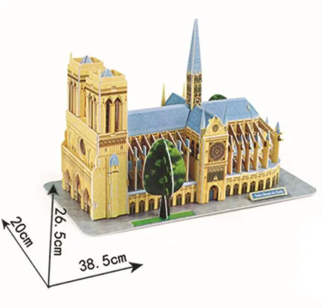 3D Metal Fridge Magnet "Notre Dame De Paris France" Souvenir Fine Gift New 