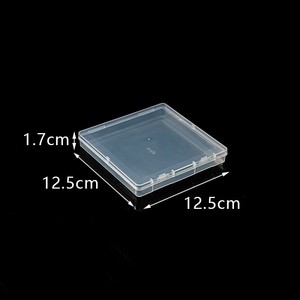 12.5cm Square Plastic Storage Box For Jewelry Cards Spare Parts Beaded Fishing Tackle Flat Desktop Organizer 12.5x12.5x1.7cm - Product Image 4