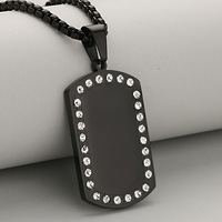 . Collier pendentif vierge personnalisable avec logo, en acier inoxydable plaqué PVD 18K, étanche et inaltérable – Fournisseur de bijoux