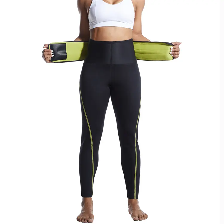 Mallas de Sauna para mujer, pantalones de cintura alta, mallas de entrenamiento de cintura, Capris de entrenamiento térmico caliente, envío en 3 días