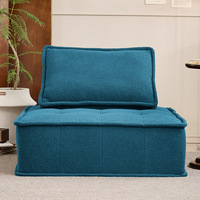 Ensemble de canapés modulaires compressés sous vide, fauteuil compact italien minimaliste en forme de cube, housses en tissu polyester pour salon