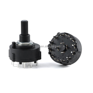 RS26 1 2 3 4 Pole Position 12/6/4/3 PCB Plug-In Board Interruptor ajustable Longitud del mango 15MM/20MM Selector de banda de interruptor giratorio - Product Image 6