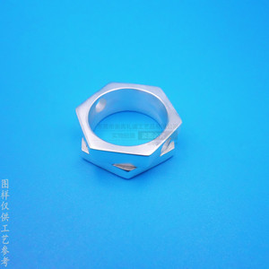 Custom Made Geometric <b>Silver</b> Plated Copper <b>Ring</b> Matte <b>Silver</b> Gift Jewelry ZTMY - Product Image 4