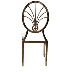 Oval O Back Party Reception Event Hotel Furniture Golden Metal Stainless Steel Wedding Hotel <b>Chair</b> - Product Image 5