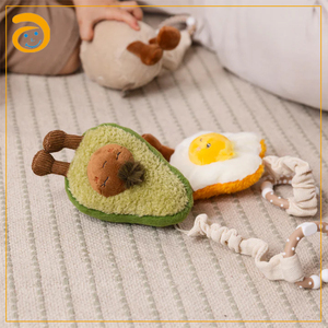 Juguetes de Peluche para Bebés al por Mayor, Diseño de Aguacate y <span class=keywords><strong>Huevo</strong></span> Frito, Juguetes Colgantes para Cochecito, Asiento de Coche y Cuna - Product Image 4