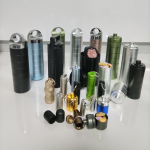 Custom Outdoor Capsule Medicine Box Aluminum Alloy Portable Travel &Waterproof Capsule Medicine Pill Box Convenient to Carry