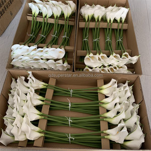 E-945 Decorazioni per Casa e Matrimonio all'Ingrosso, Fiore <span class=keywords><strong>di</strong></span> Giglio Artificiale Bianco a Stelo Singolo con Effetto Realistico - Product Image 3