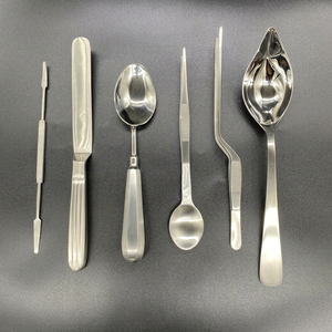 Ensemble professionnel d'outils de présentation culinaire en acier inoxydable avec pinces, cuillères et ustensiles de décoration alimentaire - Product Image 1
