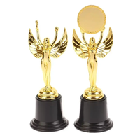 Trophée sportif en métal de luxe personnalisé, statue d'ange, récompense commémorative avec base personnalisable pour cérémonie de remise des prix