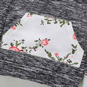 Vente en gros de sweats à capuche pour filles, ensembles de sweats à capuche décontractés à manches longues à fleurs pour tout-petits, sweats à capuche d'automne - Product Image 4