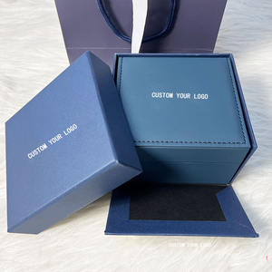 Caja de Reloj de Lujo con Impresión Personalizada, Estuche Cuadrado de Cuero PU Ecológico para Exhibición en Tiendas y Empaque de Marca al por Mayor - Product Image 4
