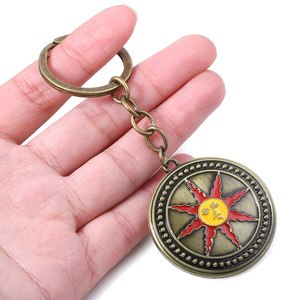 Dark Souls Solaire of Astora Sun Logo Zinc Alloy Letterpress Printed Cartoon Enamel Pendant Necklace Keychain - Product Image 2