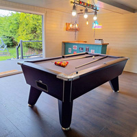 Table de billard de luxe robuste à monnayeur, 9 pieds, en ardoise, pour usage commercial et professionnel en intérieur