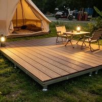 Planches de terrasse extérieures en WPC résistantes aux intempéries, style élégant haut de gamme, pour hôtels et cafés