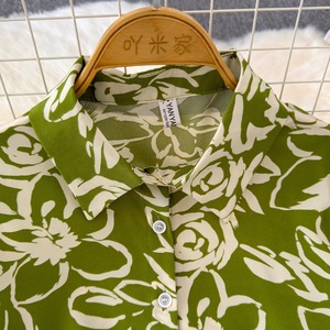 Conjunto de Dos Piezas para <span class=keywords><strong>Mujer</strong></span>, <span class=keywords><strong>Camisa</strong></span> Casual de <span class=keywords><strong>Manga</strong></span> Corta con Estampado <span class=keywords><strong>y</strong></span> Pantalones Largos Anchos de Pierna Recta, para Vacaciones - Product Image 6
