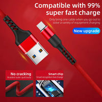 Câble USB Type-C en nylon tressé de haute qualité, durable, vente en gros, charge rapide 3A pour téléphones IOS/Android, tablettes, banque d'alimentation
