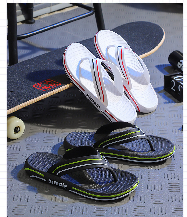 Men Flip-flops Slippers Non-slip Beach Slippers Couples Outdoor PVC Flip Flops