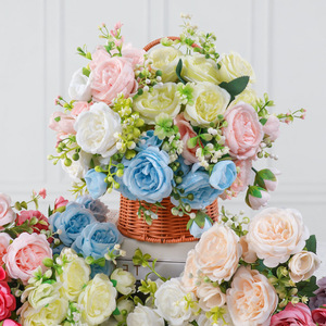 Flor Artificial de Peonía y Rosa Persa, 5 Cabezas, Estilo Primaveral, Flor de Seda en Relieve para Decoración del Hogar, Boda y Día de San Valentín - Product Image 2